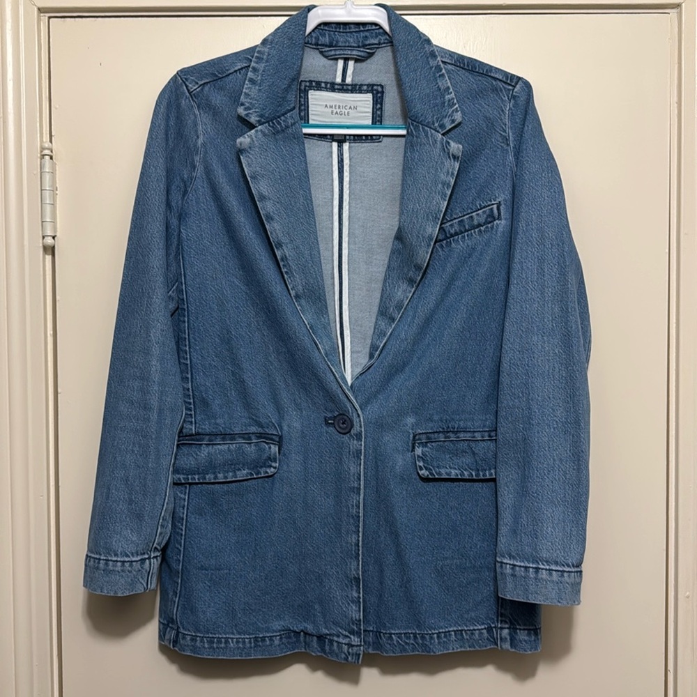 American Eagle denim blazer